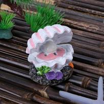Aquarium Fish Tank Decor Oxygen Pump Air Bubble Air Pump Drive Ornament Coral Shell Volcano Fish white