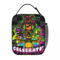 Insulated Lunch Boxes FNAF At Freddys Accessories Lunch Container Causal Cooler Thermal Bento Box For School Option 1 black