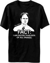 The Office Dwight Schrute Fact I Am Faster Than 80% Of All Snakes T-shirt M gray