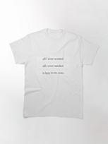 Depeche Mode All I Ever Wanted - Depeche Mode Classic T-Shirt S balta