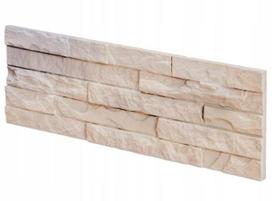 Dekoratyvinė gipso sienų plytelė 0,4 m², akmens efektas 38.5x13cm smėlis