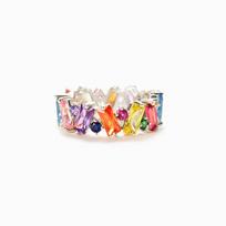 Irregular Color Ring Women, Trend Dopamine Ring, Geometric Design Personality Niche 6 beige