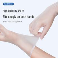 Vienkartinės PVC pirštinės salonui, masažui, virtuvei ir valymui Transparent L PVC Gloves 100 pcs/box white