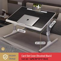 Adjustable Bedside Table: Folding Computer Desk for Student Dorms, Bedrooms, or Home Study gray
