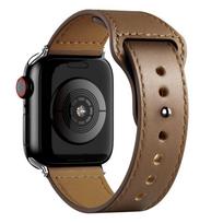 Leather For Apple watch ultra 2 bands 49mm 44mm 40mm 41mm/45mm 49mm 46mm correa bracelet iWatch series 8 7 5 4 6 se 10 9 strap 38 40 41mm S10-42mm gray