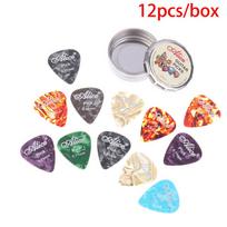 12/24Pcs Celluloid Guitar Picks Plectrums, Multifunctional Acoustic Electric Guitar Picks With Storage Case For Guitar Players white
