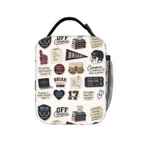 Off Campus Hockey Romance Insulated Lunch Bag Portable  Lunch Container Thermal Bag Tote Lunch Box College  Travel Men Women One Size white