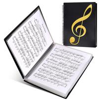 Sheet Music Binder, 60 Pages Sheet Music Binder, Fits 8.5 x 11.5 Inch Letter Size/A4, Music Storage Folder juoda