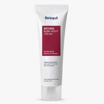 Re' Equil 0.3% Retinol Night Cream, Improves Skin Texture, Reduces Acne, Unisex, For All Skin Types, 32G brown