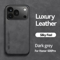 Magnetic Leather Case For Honor 600 Pro Honor600Pro 5G Shockproof Silicone Soft Case Cover Honor 600 tamsiai pilka spalva