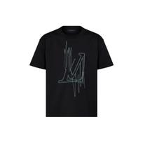 LOUIS VUITTON T Shirt Men's Black 1AAU5D 3L juoda