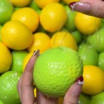 Handmade Crispy lemon Stress Ball Squeeze Toy,ASMR Sensory Stress Relief Toy Color-Changing Mango Squishy Fidget Ball green