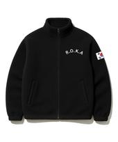 Milibro Premium Boa Fleece Full Embroidery Roka Fleece Jacket White/90 black