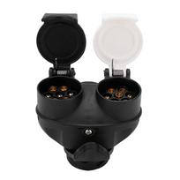 13 iki 7 kontaktų adapteris N S tipo vandeniui atsparus kištukinis lizdo keitiklis priekabai, sunkvežimiui 12V Europos black