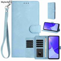 Casing For Samsung Galaxy S6 S7 S8 S9 S10 S20 Edge Plus Flip Case Wallet Leather Card Phone Cover Samsung Galaxy S20 dangaus mėlyna spalva