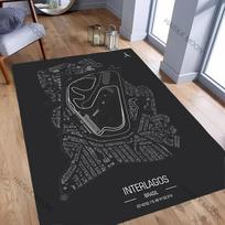 Race Track Circuit Design Carpet Mat Rug - Bahrain Monaco Nürburgring Motorsport Home Decoration Bedroom Decor Home Carpet 40cmX60cm gray