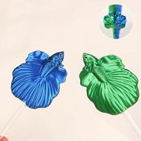 Fighting Fish Toys Long Pole Teasing Fish Stick Fish Shaped Resin Betta Training Wand Colorful Fish Training Stick Teaser Toy green