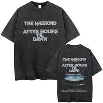 2026 Hot Sale Rapper The Weeknd After Hours Til Dawn with Playboi Carti Tour Vintage Washed T Shirt Men Women Hip Hop Fashion Pop Music Short Sleeve S įvairiaspalvis