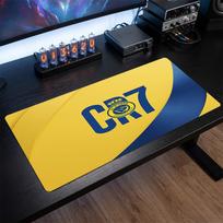 Cristiano Ronaldo Crest Mouse Pad, Extended Non Slip Rubber Desk Mat for Gaming Office Laptop Fan Gift 30cmx60cm（11.8x23.6inch）