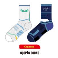 REMOULD Custom Made Cotton Crew Grip Socks Unisex Thick Professional Basketball Sports Socks Custom logo unisex blue