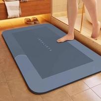 Super Absorbent Bath Mat Non Slip Backing Fast Drying For Bathroom Shower Home Use brown