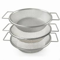 3 Pieces Soil Sifter with Handles Heavy Duty Sieve Handle Compact white