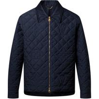 LOUIS VUITTON Quilted Monogram Overshirt 1AIJRG 48 tamsiai mėlyna spalva
