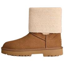 UGG Classic Novelty Cow Split Leather Short Chelsea Boots Women's Chestnut 1171573-CHE 37 kaštoninė