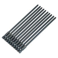 10 vnt. S2 plieno kryžminis PH2 atsuktuvo antgalių rinkinys 1/4 colio šešiakampė rankena 150 mm įrankis