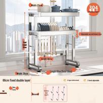 TLXT 304 Stainless Steel Over-Sink Drying Rack white