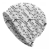 Custom Music Notation Musical Notes Skullies Beanies Caps Unisex WoUnisex Unisex Cool Winter Warm Knitting Hat Adult Bonnet Hats Beanies Cap gray