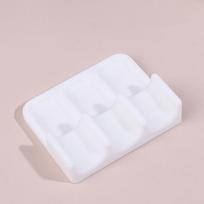 Plastic Brush Holder,Easy To Clean, Convenient To Carry, Space-Saving Watercolor And Acrylic Oil Painting Brush Storage Box gray