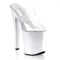 Sexy Women Pole Dance Shoes Pumps Party Club Platform High-heeled 20cm Shoes Summer Sandals Stripper Shoes 34 balta