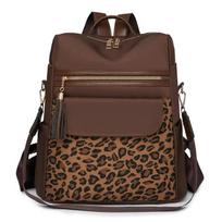 Fashion Oxford Leopard Print Women's Crossbody Bag 2026 New Large Capacity Backpack Hot Selling Casual Shoulder Bag Bolso Mujer juoda