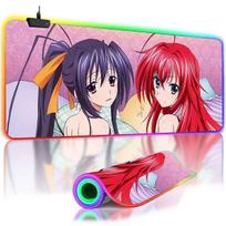 Rias Gremory Hentai Anime RGB Backlit Mouse Pad High School DxD Hero Mouse Mat LED Large Mouse Pad Non-Slip Gamer Keyboard Mat RGB 300x600x3mm blue
