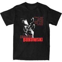 Famous Poet Poet Author Charles Bukowski T Shirt Summer Awesome T-Shirts Cotton Hip Hop Tee Shirt For Men Short-Sleeved Tees S įvairiaspalvis