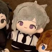 10cm Dazai Osamu Bungo Stray Dog Toy Ryunosuke Akutagawa Stuffed Nakahara Chuya Starfish Toys Doll Birthday Gift beige