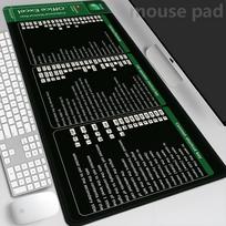 EXCO Excel Shortcuts Mouse Pad Large Extended Office Computer Desk Mat Big Keyboard Mousepad with Stitched Edge Non-Slip Base 30cmx60cm(11.8x23.6inch) gray