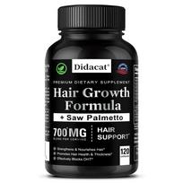 Hair Support Dietary Supplement Capsules with Saw Palmetto, 700mg Blend Per Serving, 120 Vegetarian Capsules 120 Capsules