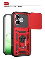 Funda For Honor 600 Lite Honor600 Pro 5G Armor Car Magnetic Ring Bracket Case For Honor 600 Pro Coque Slide Lens Protector Cover Honor 600 red