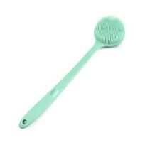 Long Handle Bath Body Brush Double Side Silicone Massage Brush Back Shower Cleaning Remove Exfoliating Bathroom Wash For Bathing žalia