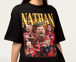 Unisex Nathan Aspinall Darts Shirt - The Asp Tshirt,Brightside Shirt,Dart Player Merch 140 brown