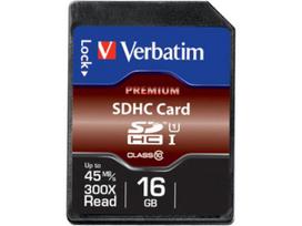 Atm.kort. VERBATIM SDHC,16GB,Secure Digital High-Capacity,Class 10