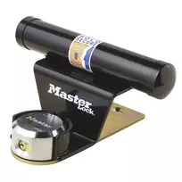 Master Lock 1488EURDAT juodas garažo durų sklendės užraktas iš grūdinto plieno