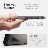 Spigen Tough Armor Case with MagSafe for iPhone 16e with Stand - Gray