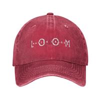 Vintage Imagine Dragons Loom Album Unisex Baseball Caps Women Distressed Denim Snapback Hat Adjustable pink