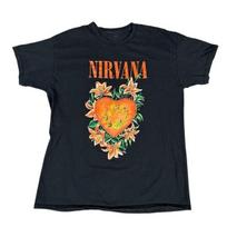 26 Nirvana Heart-Shaped Box Black Floral T-Shirt Large Unisex T-Shirt XL orange