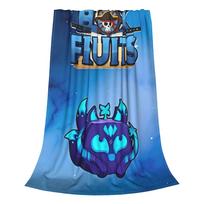 Blox Fruits Gaming Game Fleece Throw Blanket Robloxx Blankets for Bedding Office Lightweight Plush Thin Quilt 100x150cm gray