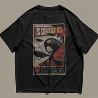 BioShock Infinite Songbird Poster Tee, Vintage Retro Gamer Shirt, Gaming Graphic Tee L black