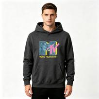 Vyriškas 90-ųjų retro muzikos grafikos baltu rašalu DTF spausdinimo vilnos su gobtuvu džemperis Laisvas ilgomis rankovėmis Atsitiktinis gatvės stiliaus Hoodie suaugusiems kasdieniam dėvėjimui XXL black